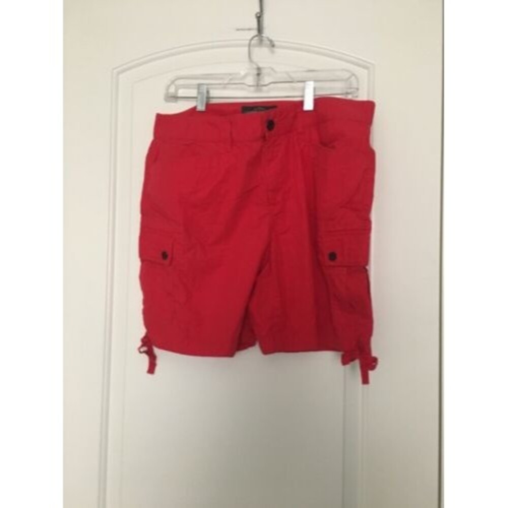 Lauren Ralph Lauren Women's Red Cargo Shorts Pockets Size 10